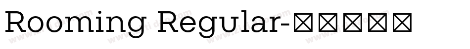Rooming Regular字体转换